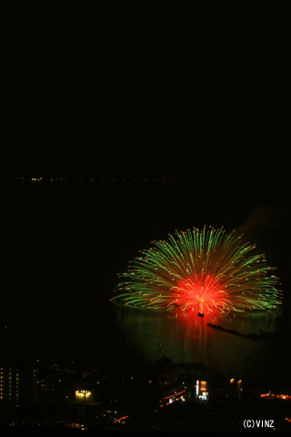 2009年 第61回諏訪湖祭湖上花火大会 写真集 | 水上大スターマイン Kiss of Fire
